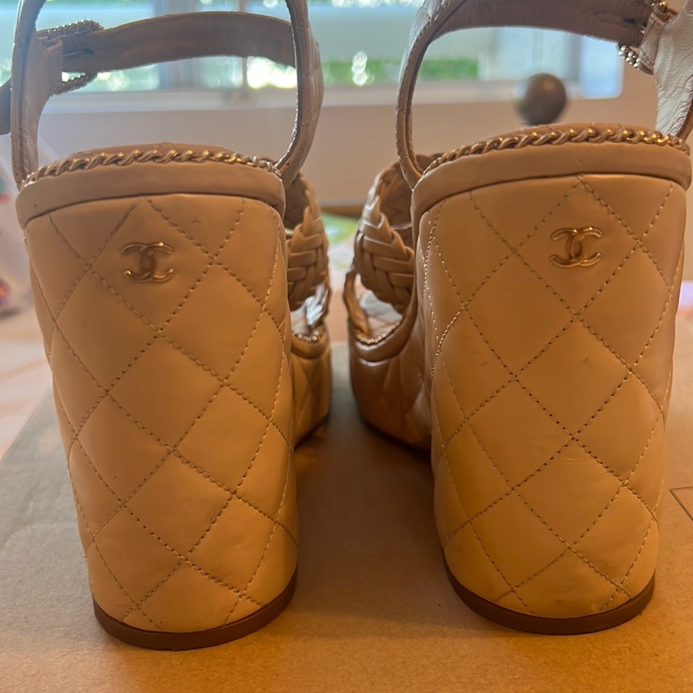 Chanel platform heel